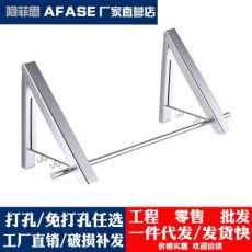 免打孔太空鋁隱形晾衣架壁掛 伸縮晾衣繩 陽臺(tái)晾衣桿曬被子